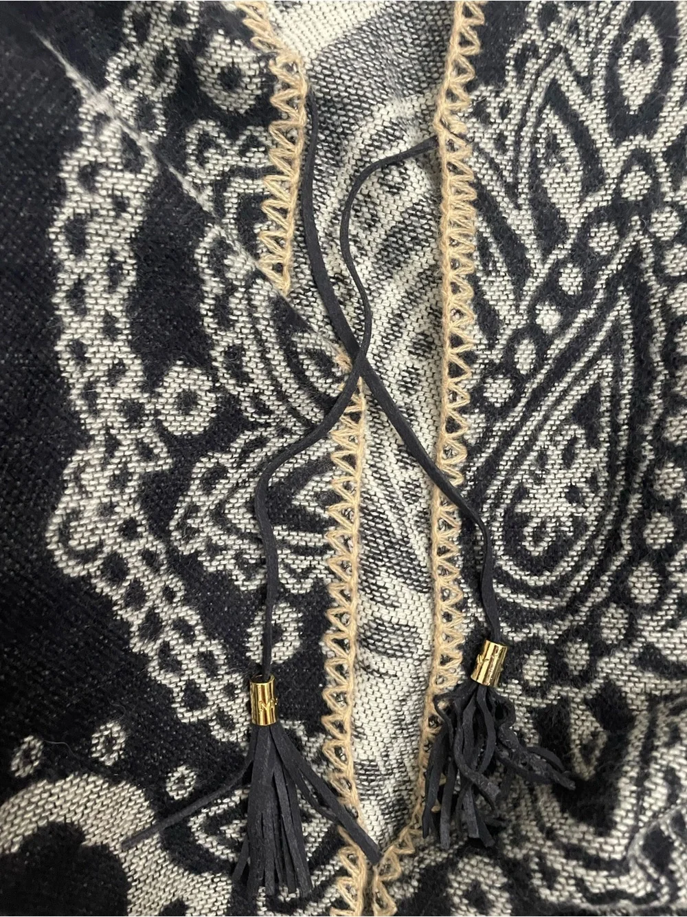 Marc New York Paisley Acrylic Wrap Shawl